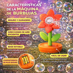 Máquina de burbujas con forma de Flor
