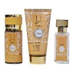 SET DE YARA 1 CREMA 1 SPLASH 1 PERFUME KIT COMPLETO 3 PZS
